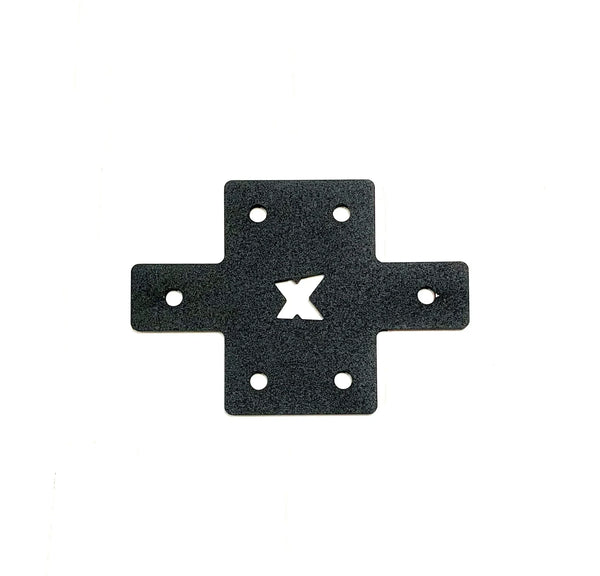 SimXPro 2x Cross - Connector Plate 3mm - 40 - 80 Black - SimXPro