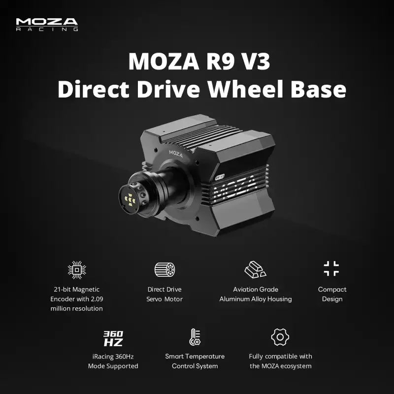 Moza Racing R9 Direct Drive Wheel Base - V3