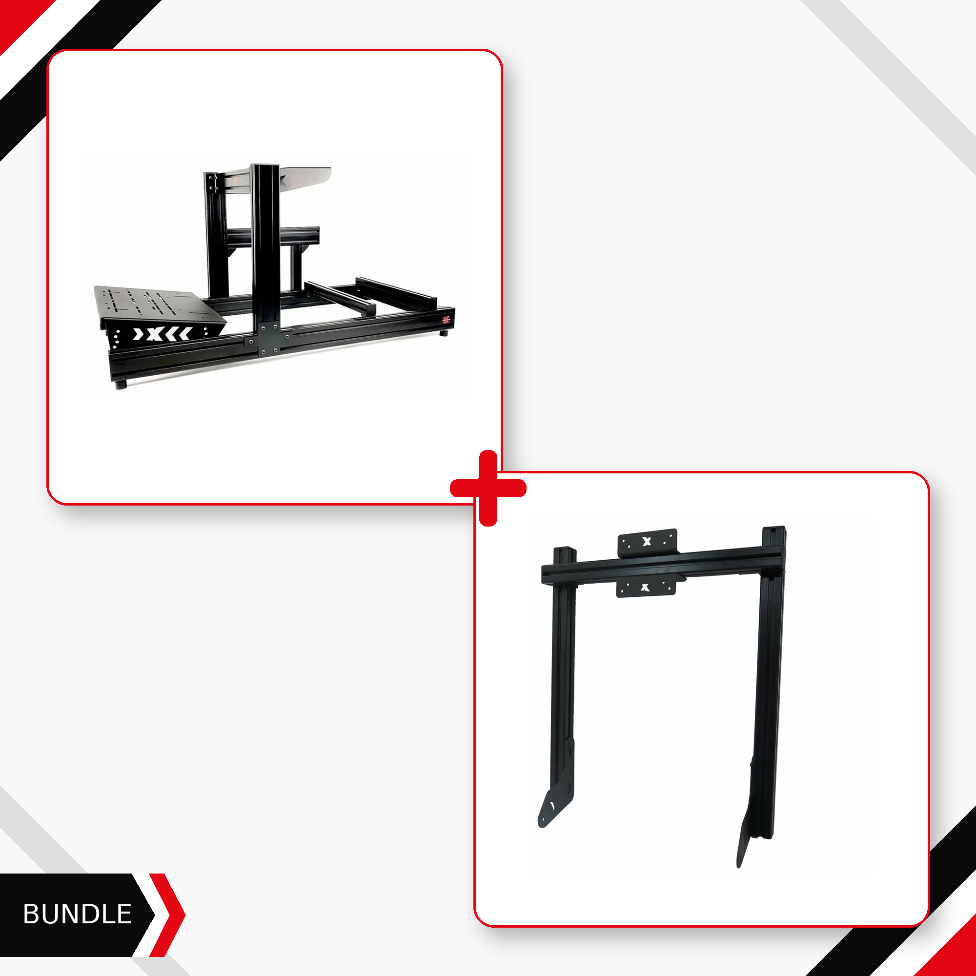 SimXPro R80 cockpit with black Single Integrated Monitor Mount bundle
