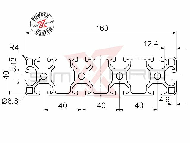 40x160 Profile Black