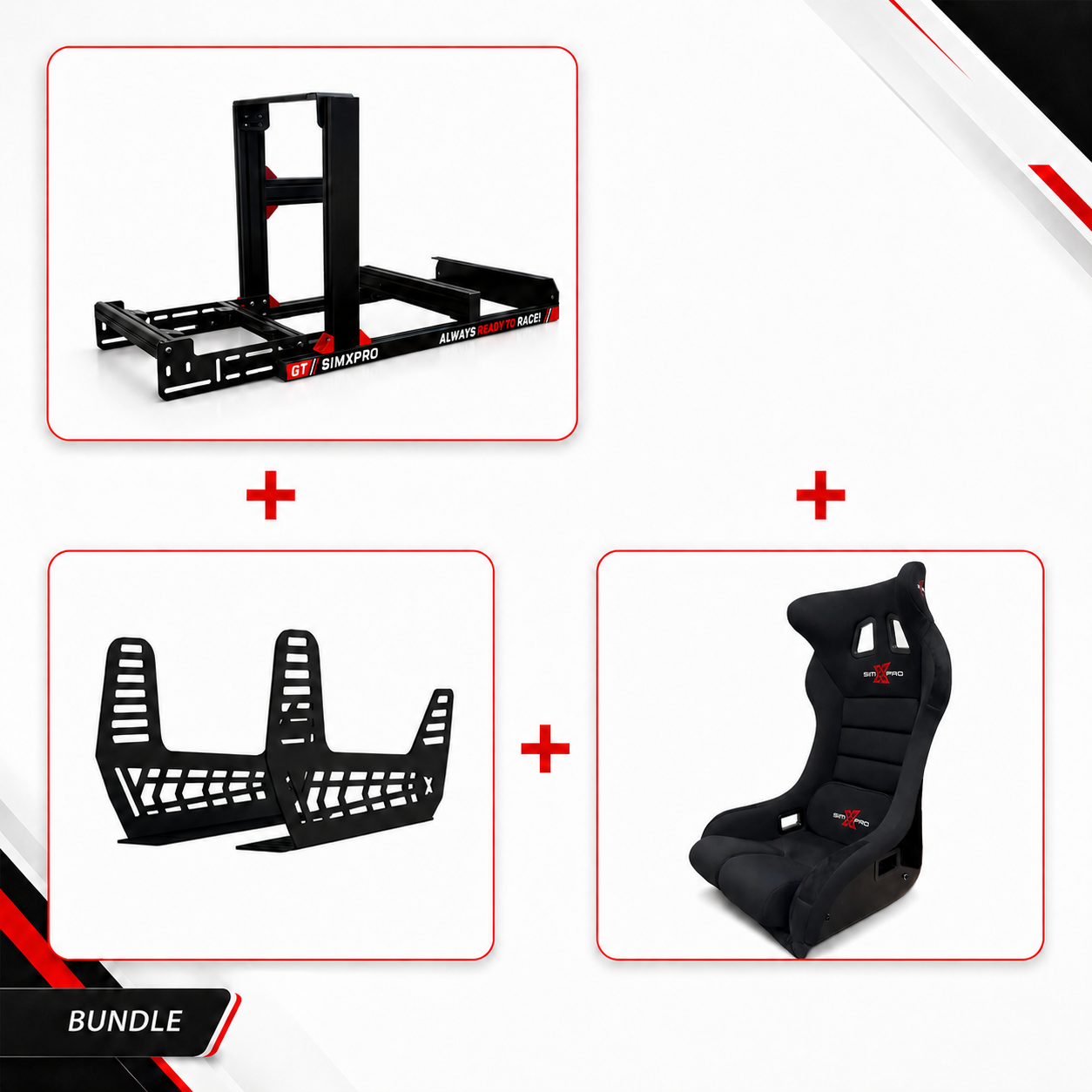 SimXPro GT cockpit with GT-R Seat and seat mounts bundle