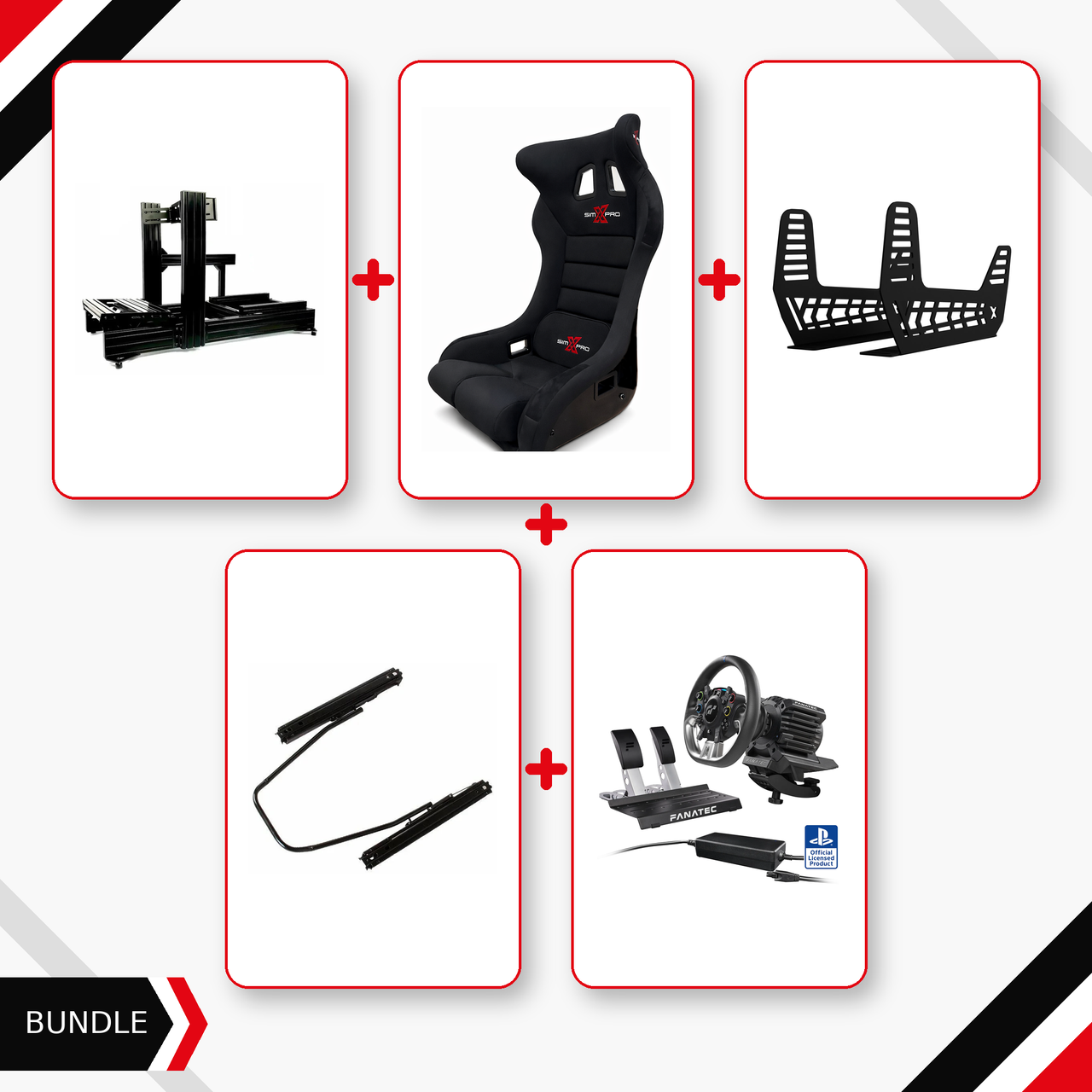 SimXPro XT120 racing bundle with GT-R Seat and Fanatec Gran Turismo DD Pro 8 Nm