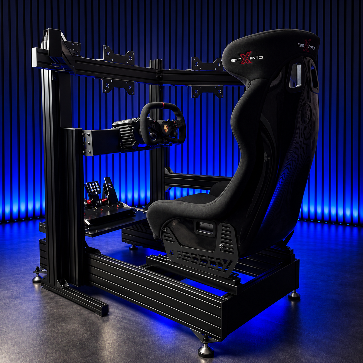 SimXPro HEAVY Triple screen setup VESA 75-100-200