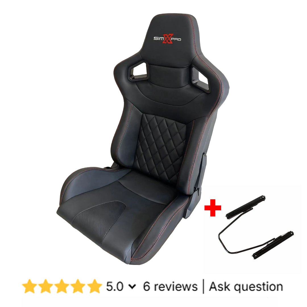 Sedile da Sim Racing reclinabile GT SimXPro XL + Slitta sedile