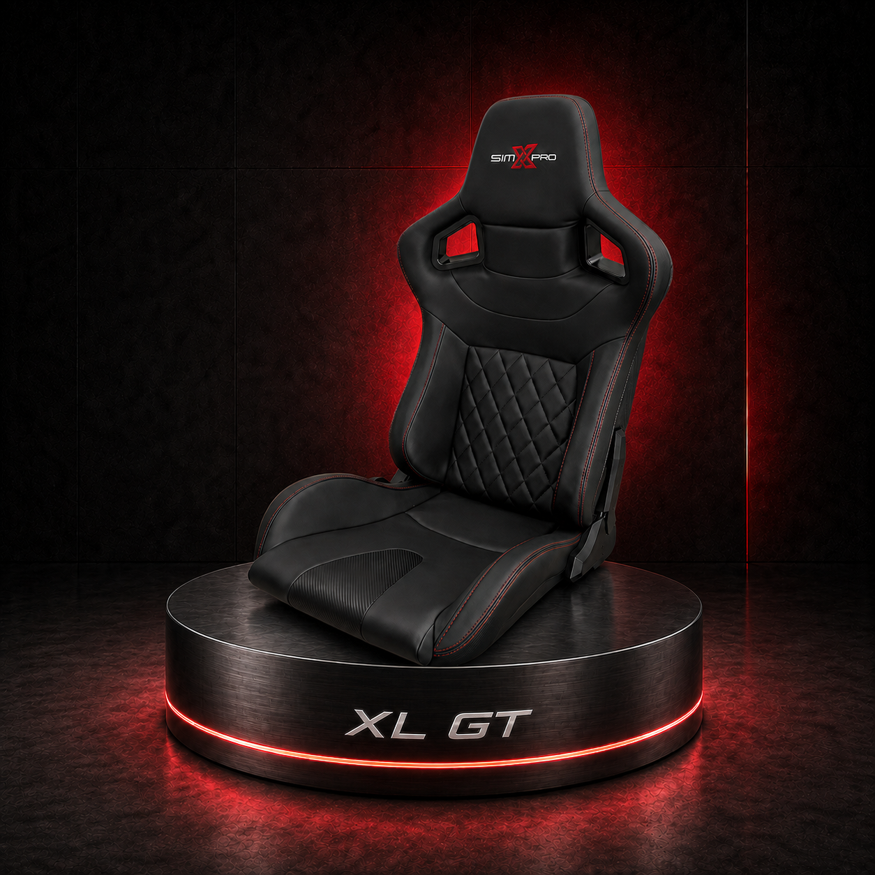 Asiento de Simracing reclinable SimXPro XL GT + Corredera de asiento