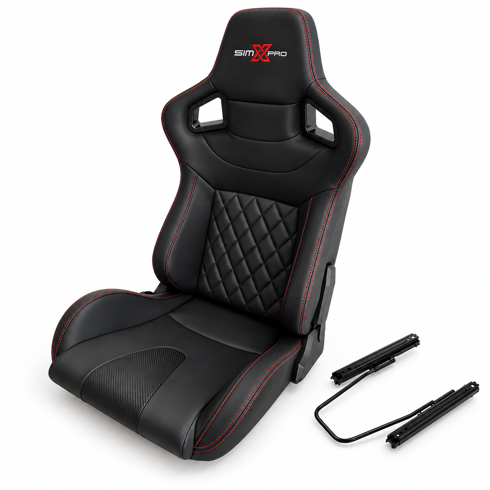 Siège de Simracing inclinable SimXPro XL GT + Glissière de siège