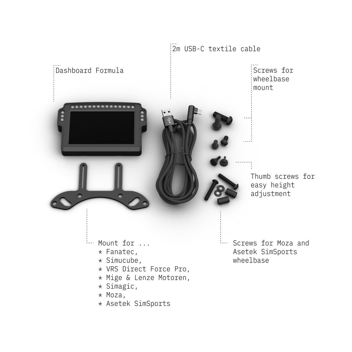 SimXPro AlphaTecRacing Touchscreen Dashboard Formula V2