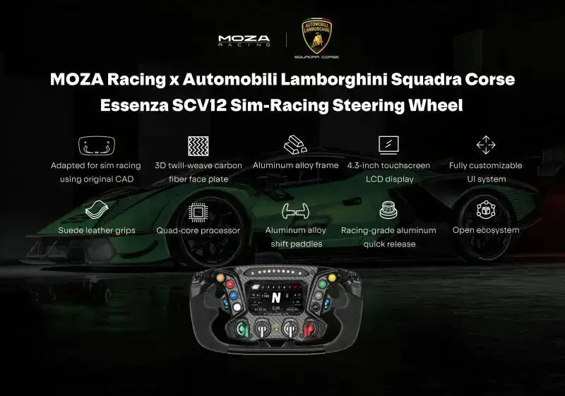 Volante MOZA Racing Automobili Lamborghini Squadra Corse Essenza SCV12