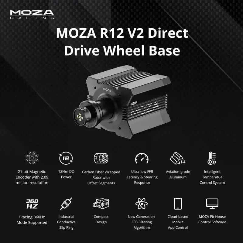 Wheel Base Direct Drive MOZA Racing R12 - V2