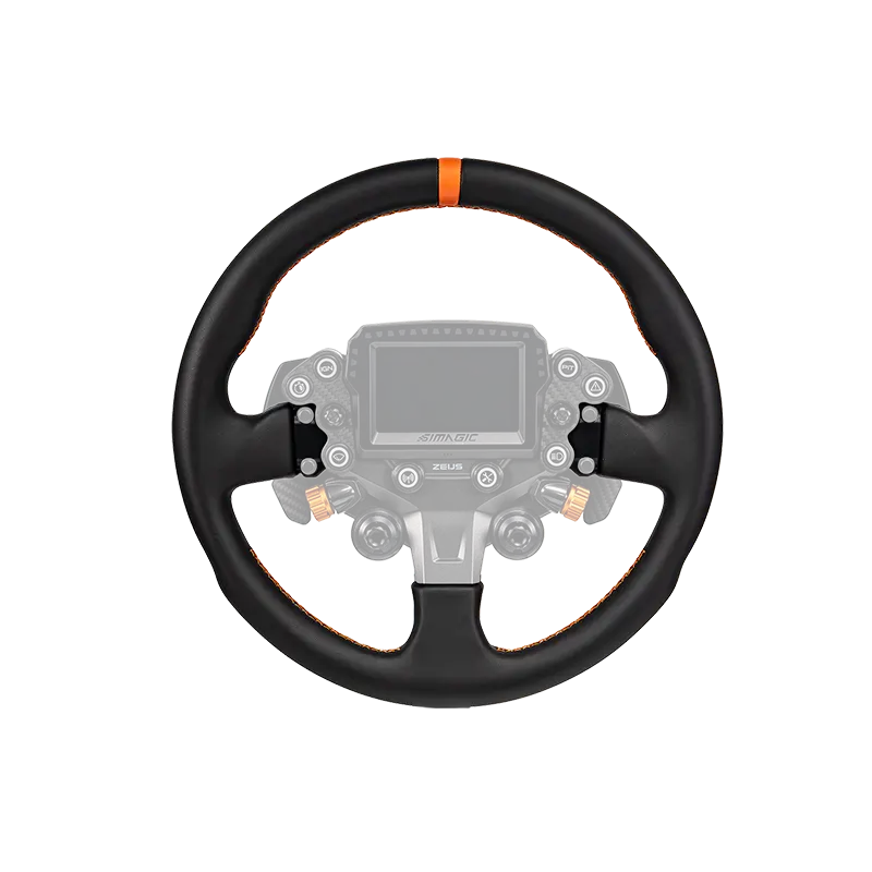 Simagic ZS-330RR Leather Replacement Steering Wheel Rim – 330mm, No Hub