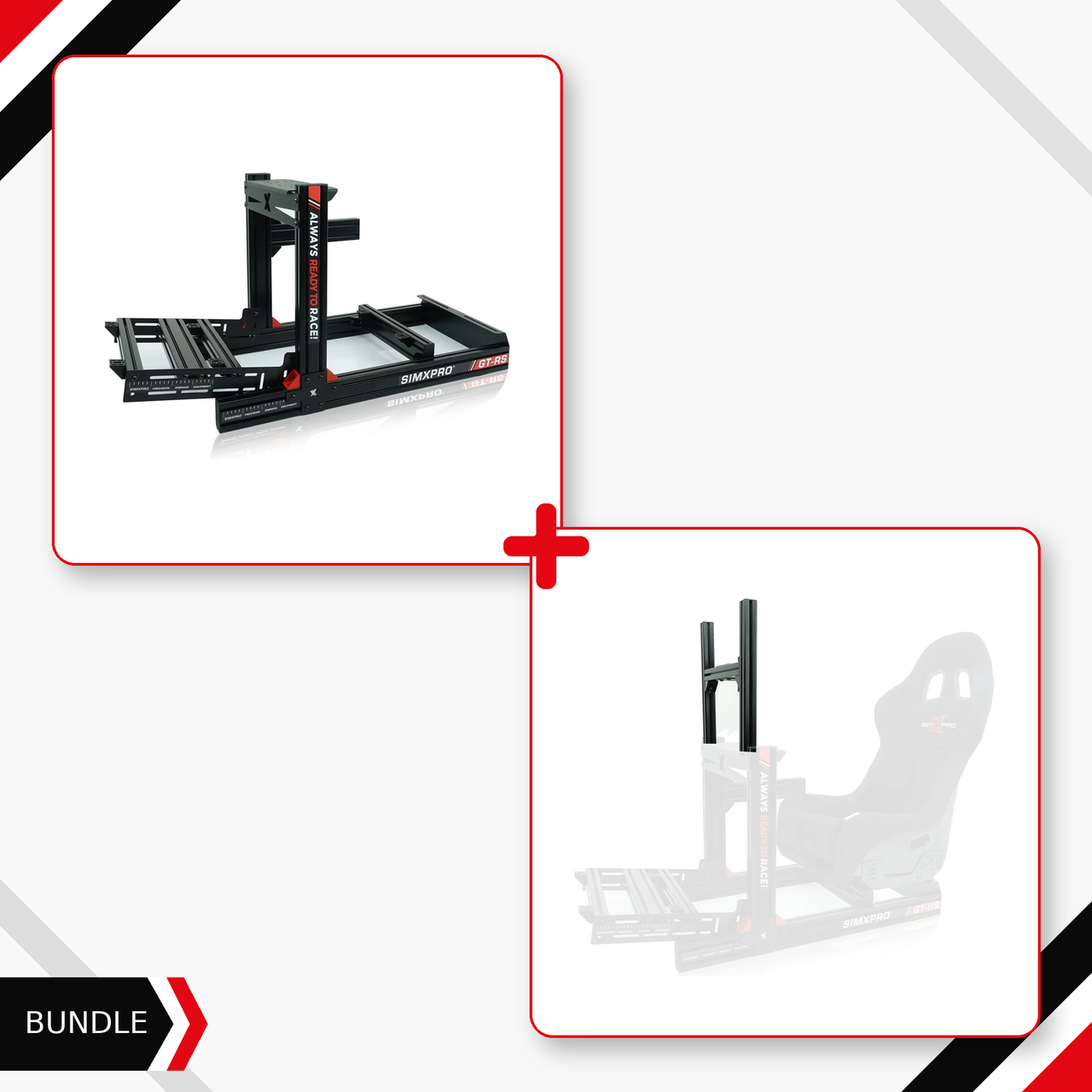 SimXPro GT-RS cockpit with dedicated integrated single monitor mount bundle