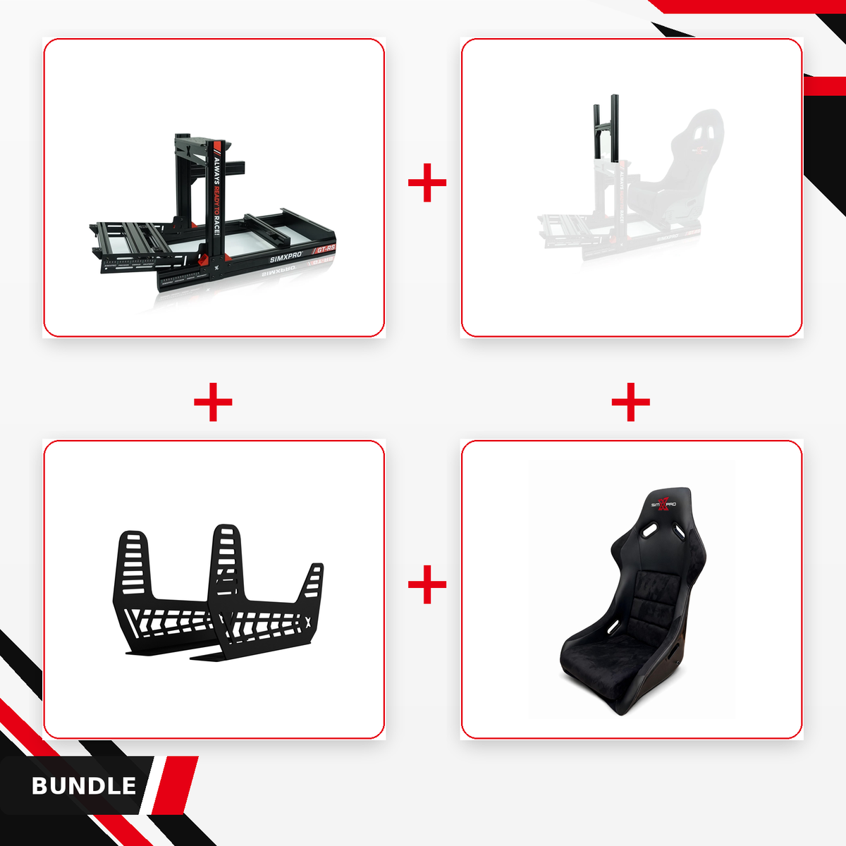 SimXPro GT-RS + Integrated Mount + GT Seat + Seat Brackets